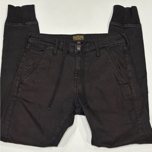 True Religion Men's Black Jean Joggers, Size 29 - Picture 3 of 7
